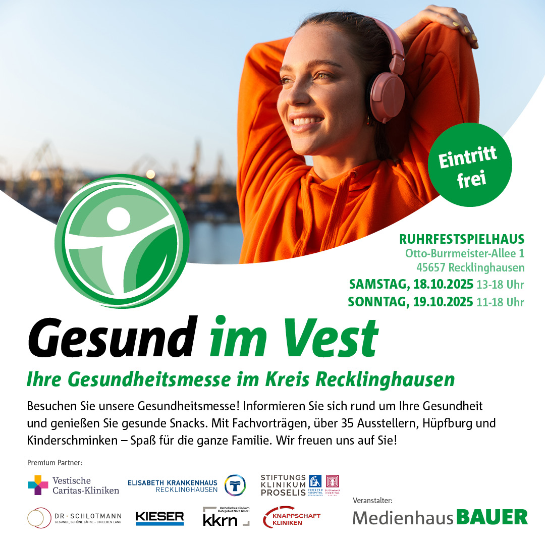 Informationen zur Messe "Gesund im Vest" des Medienhauses Bauer am 18. und 19. Oktober im Ruhrfestpielhaus