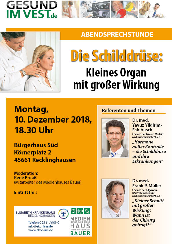 Plakat zur Abendsprechstunde zur Schilddrüse